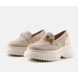 Karino bež cipele od brušene kože 1