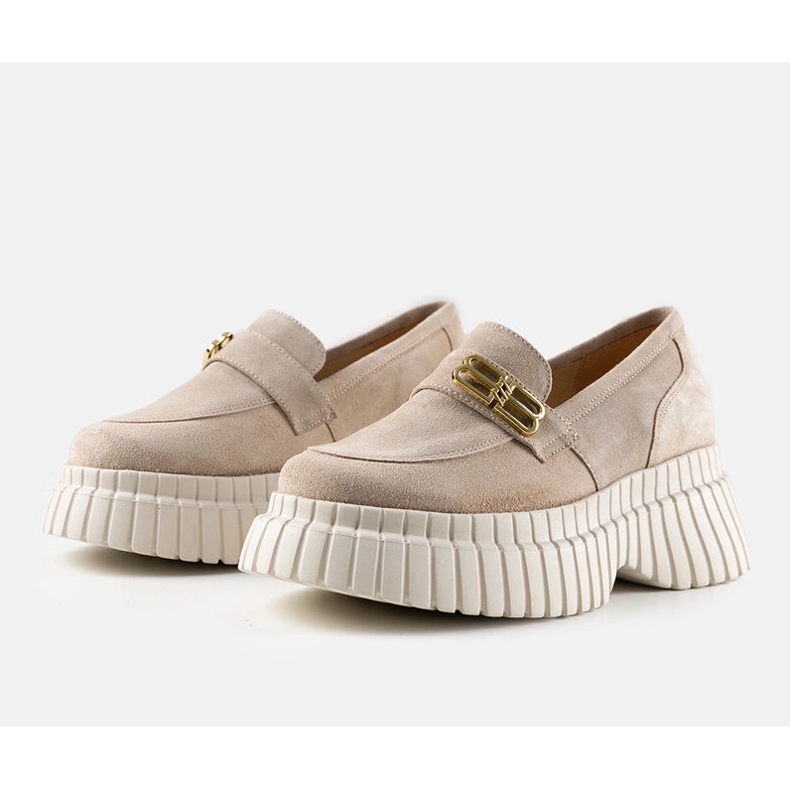 Karino bež cipele od brušene kože 1