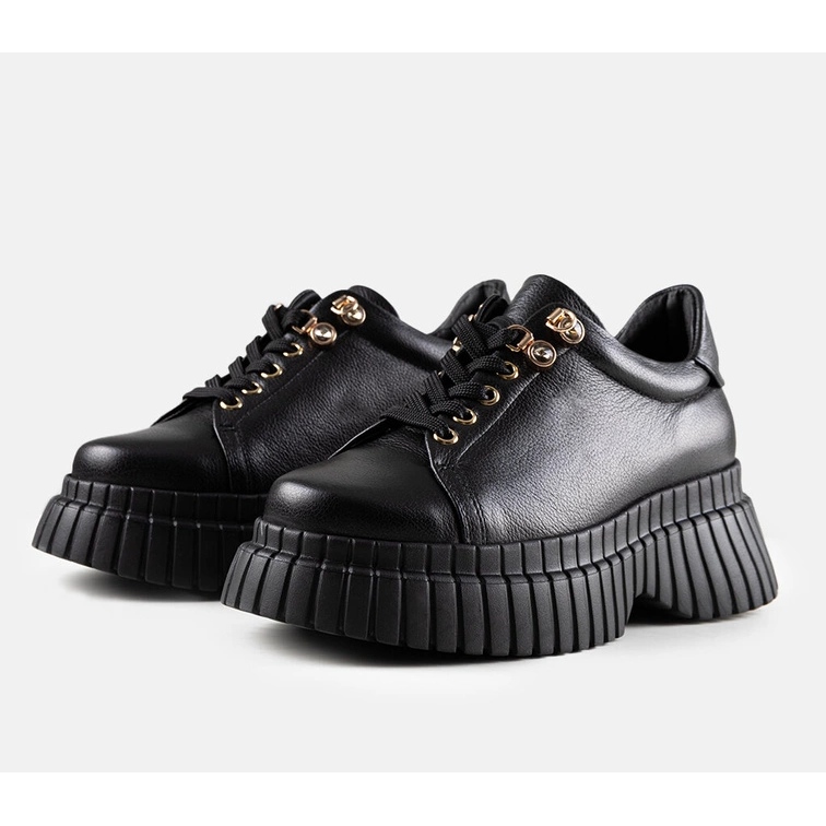 Karino crne kožne tenisice crno 1