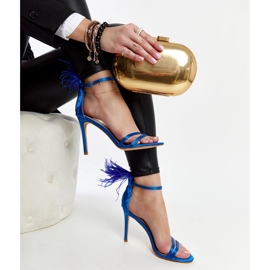 Plave sandale s perjem iz Adalgisia plava 1