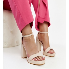 Bež sandale na visoku petu iz Nariman 1