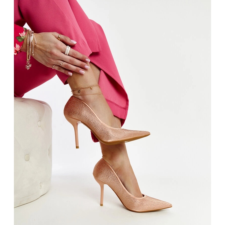 Svjetloružičaste cipele s visokom petom iz Liene ružičasta 1