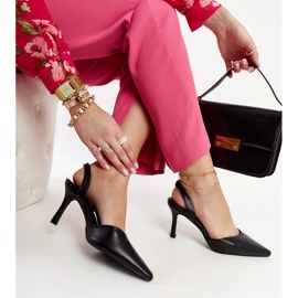 Crne Fontanile cipele s otvorenom petom crna 1