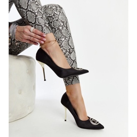 Crne štikle s Elife cirkonima crna 1