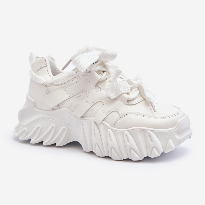 Ženske tenisice s debelim potplatom, bijele Ellerai bijela 1