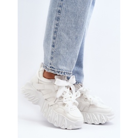 Ženske tenisice s debelim potplatom, bijele Ellerai bijela 2