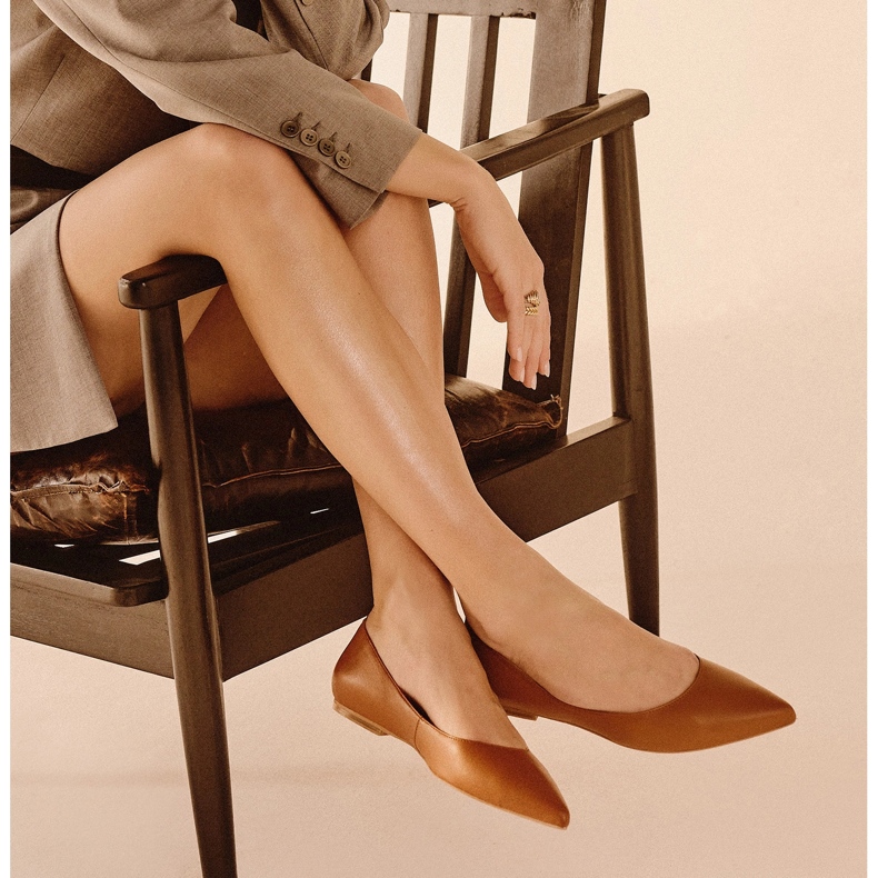 Marco Shoes Suptilne balerine smeđa 2