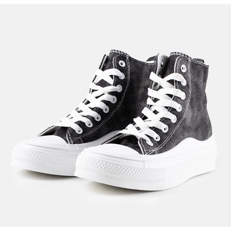 Crne Frederick tenisice s platformom crna 1