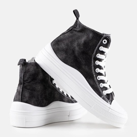 Crne Frederick tenisice s platformom crno 2