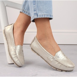 Filippo DP2037/24 GO kožne ženske slip-on mokasine bež 1