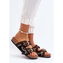 Ženske japanke s plutenim potplatom, Black Fannea crno 2