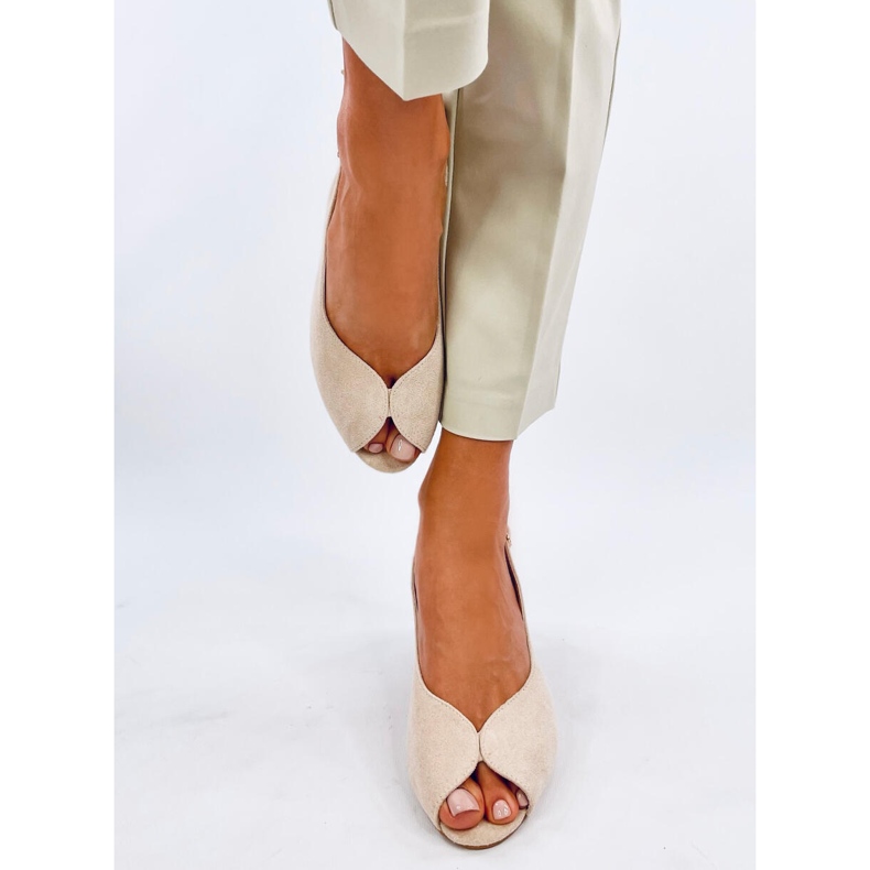 Venus Beige sandale na visoku petu bež 1