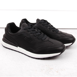 Muške crne sportske kožne cipele Big Star NN174287 crno 1