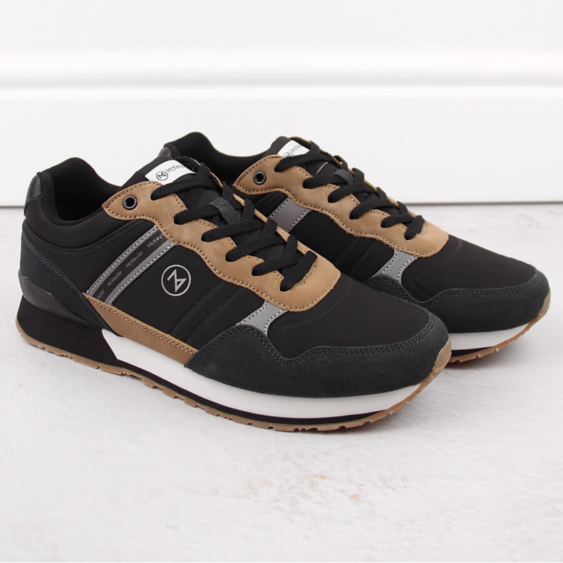 McKeylor 74111 crne kožne muške sportske cipele crno 1