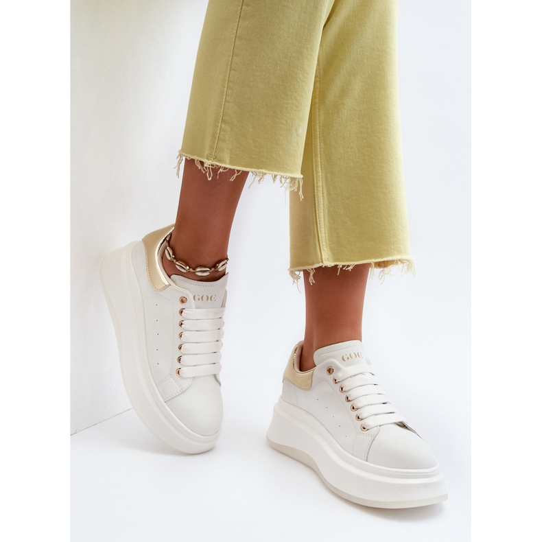 GOE Ženske kožne tenisice NN2N4031 Bijele bijela 1