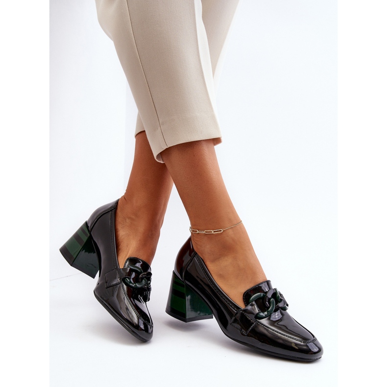 Vinceza Crne patentirane cipele Paliotte s lancem crna 1