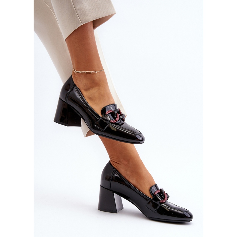 Vinceza Crne patentirane cipele Paliotte s lancem crna 1