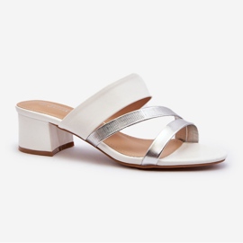 Ženske japanke na nisku petu Bijela Rosila 1