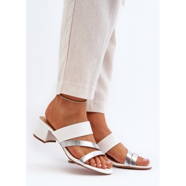 Ženske japanke na nisku petu Bijela Rosila 2