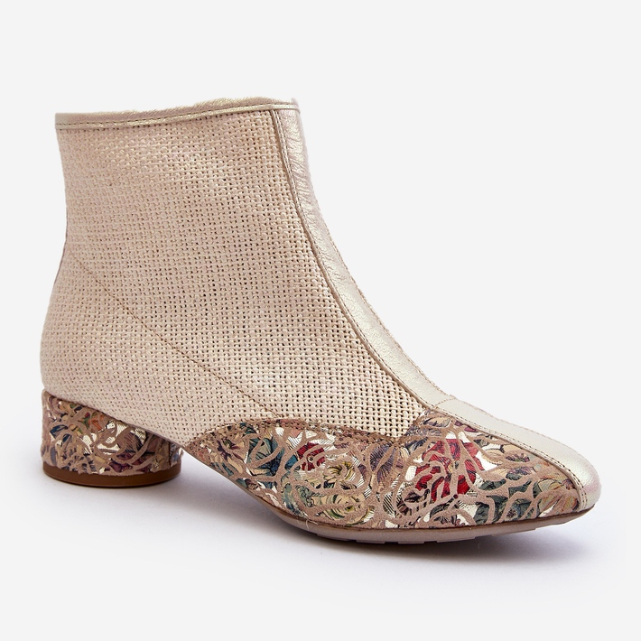 Pletene čizme na visoku petu Maciejka 04937-22 Svijetlo bež 2