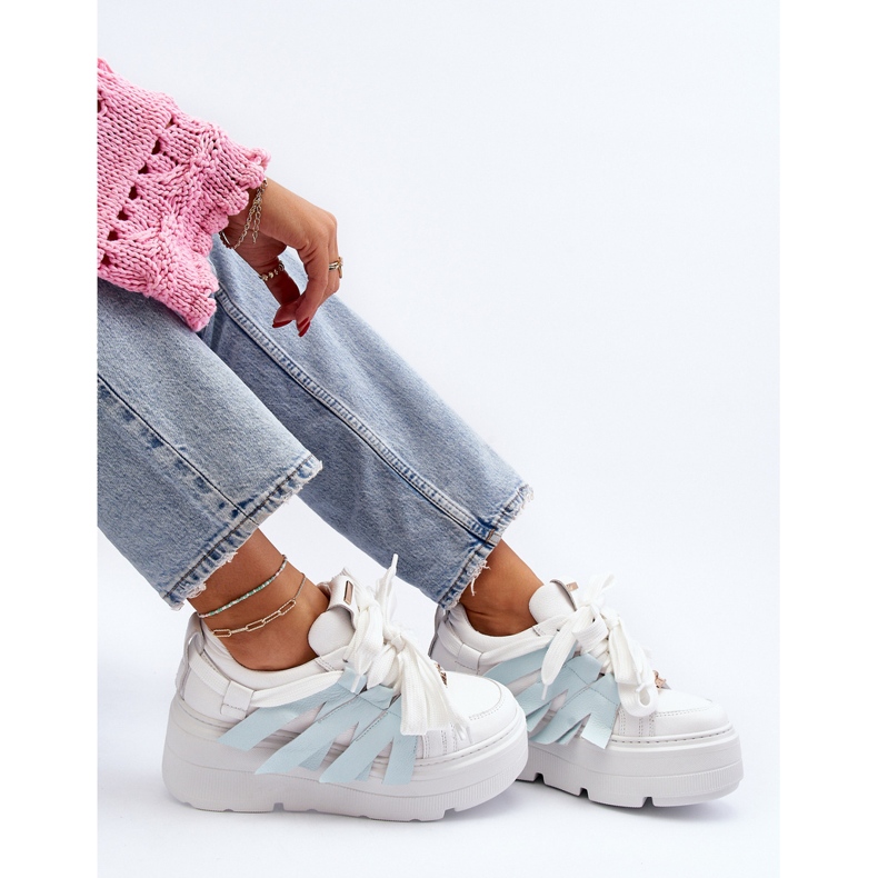 Zazoo 2F-7033 Tenisice na masivnoj platformi, plave plava 2