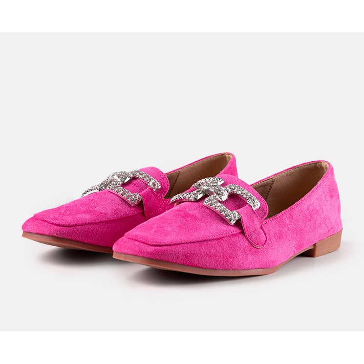 Ružičaste mokasine ukrašene Sanny kamenčićima ružičasta 1