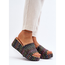 Ženske crne vanarila japanke na klin crna 2