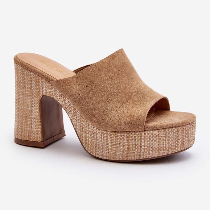 Ženske stiletto pete, smeđe, Siobhan bež 1