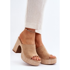 Ženske stiletto pete, smeđe, Siobhan bež 2