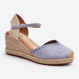 Plave Raylin sandale s pletenicom od antilop espadrila plava 1