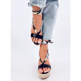 Birrel Crne sandale s espadrilama na klin crna 1