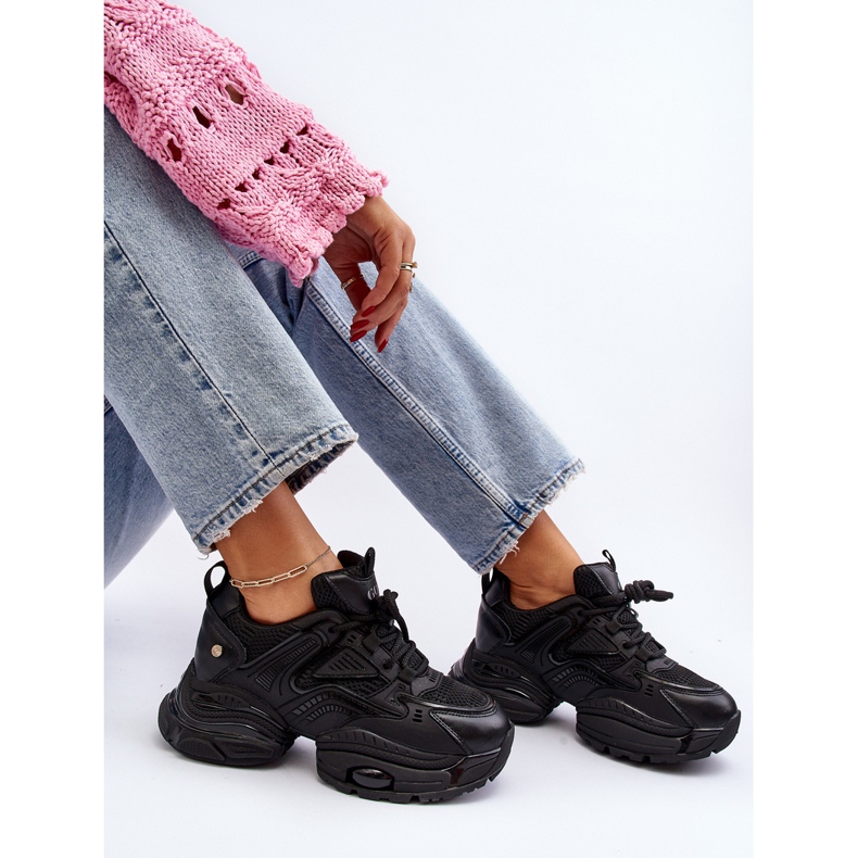 Tenisice s masivnim potplatom GOE NN2N4045 Black crna 1