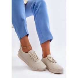Vinceza Ženska kožna sportska obuća Tenisice Bež Lalnai 2