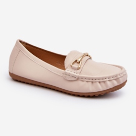 Ženske klasične mokasine s ukrasom Bež Ainslee 1