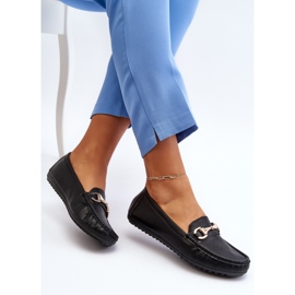 Ženske klasične mokasine od eko kože crne Demese crna 1