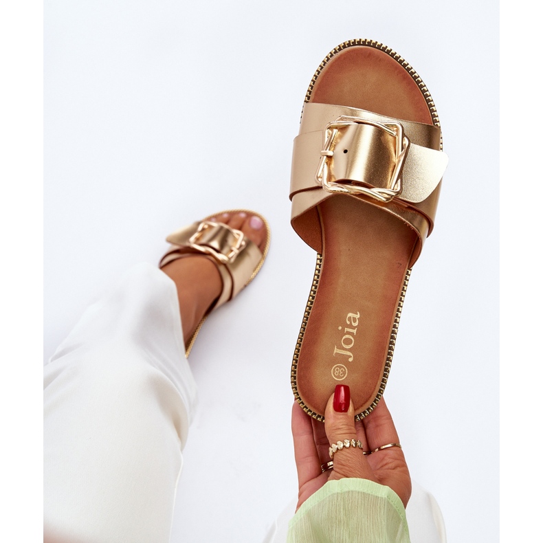 Ženske japanke s remenom i kopčom, zlatni Opahiri 1