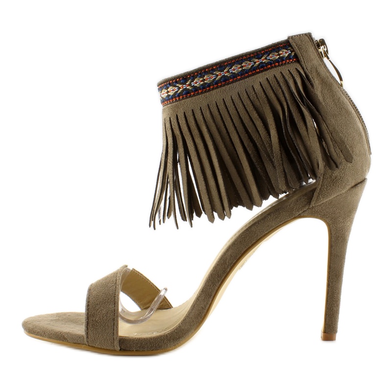 Kaki etno sandale s resama 1