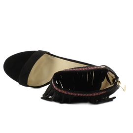 Crne etno sandale s resama crna 2