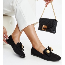 Crne mokasine s ukrasnom sigurnosnom iglom Kibra crno 1