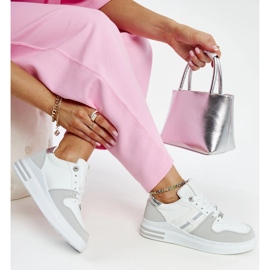 Bijelo sive tenisice na platformi Negisti bijela 1