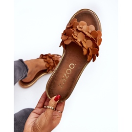 Zazoo 40381 Ženske kožne japanke s ravnom petom smeđe smeđa 1