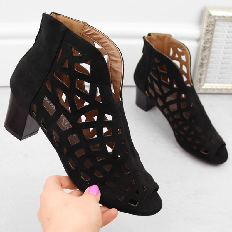 M.Daszyński W SAN32A crne gležnjače od brušene kože crno 2