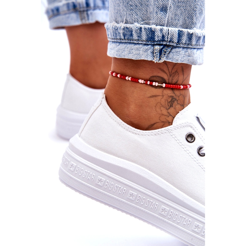 Ženske tenisice s platformom Big Star LL274A177 bijele bijela 2