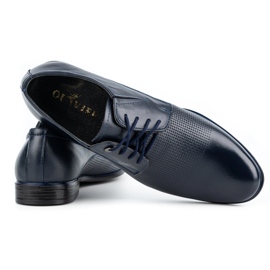 Olivier Muške elegantne kožne cipele 302T3, mornarsko plave plava 3