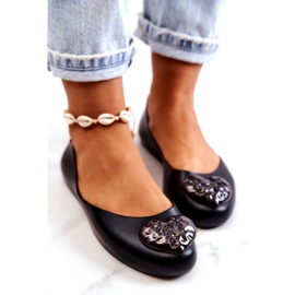 Ženske mirisne gumene balerinke ZAXY JJ285046 crne crno 3