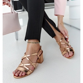 Karmen zlatne sandale na visoku petu zlatni 1