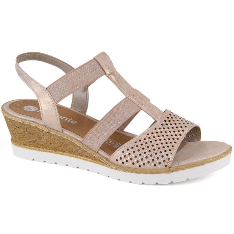 Rieker Udobne wedge sandale Remonte W RKR667, rozo zlato ružičasta 1