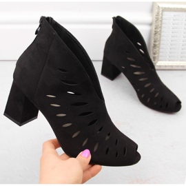 Gležnjače od brušene kože Potocki W WOL225A, crne crno 2