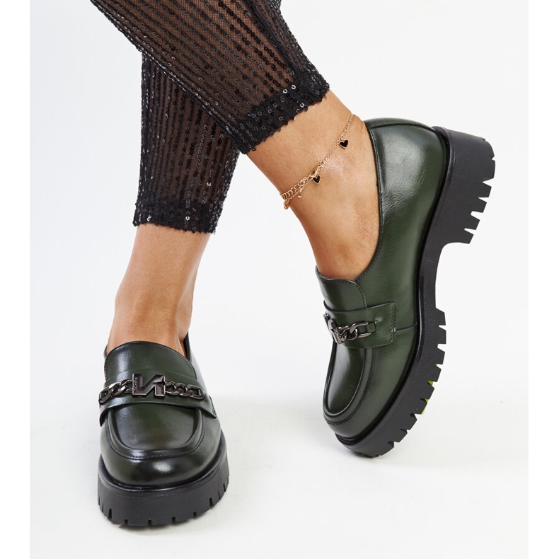 Vinceza zelene kožne natikače zelena 2