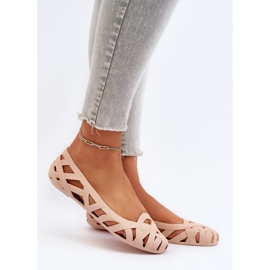 Ženske gole Salam gumene balerinke bež 2